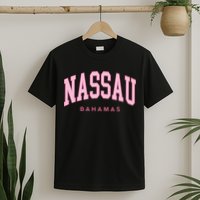 Nassau Bahamas Preppy Retro Pink Souvenir T-Shirt