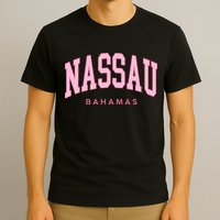 Nassau Bahamas Preppy Retro Pink Souvenir T-Shirt