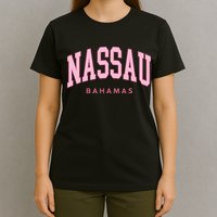 Nassau Bahamas Preppy Retro Pink Souvenir T-Shirt