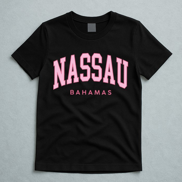 Nassau Bahamas Preppy Retro Pink Souvenir T-Shirt