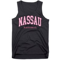 Nassau Bahamas Preppy Retro Pink Souvenir Tank Top