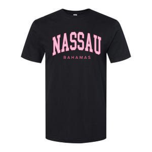 Nassau Bahamas Preppy Retro Pink Souvenir Softstyle CVC T-Shirt