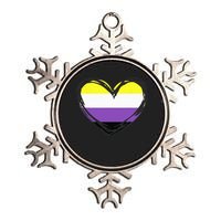Non Binary Pride Design - Nonbinary Pride Metallic Star Ornament