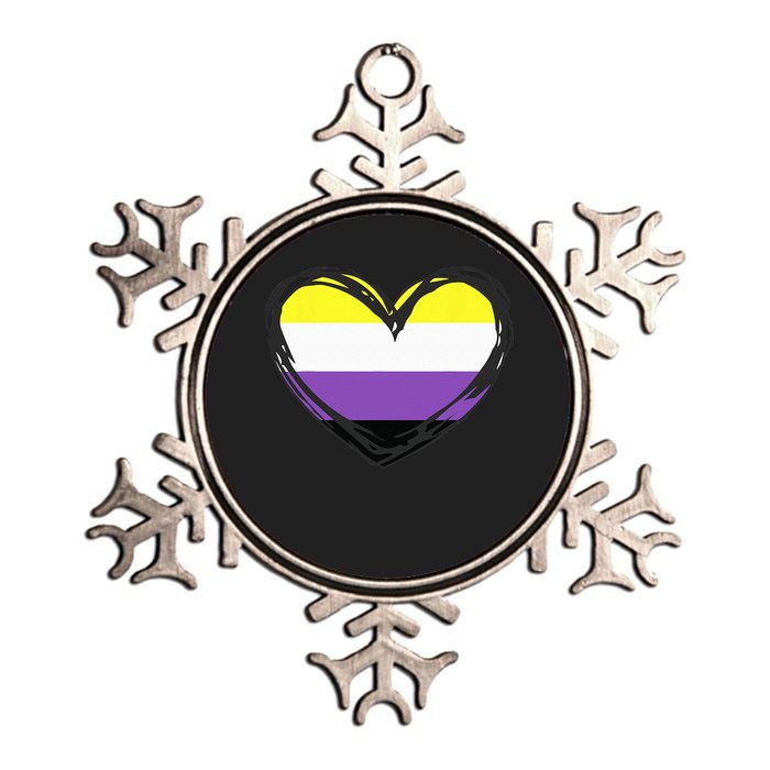 Non Binary Pride Design - Nonbinary Pride Metallic Star Ornament