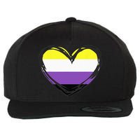 Non Binary Pride Design - Nonbinary Pride Wool Snapback Cap