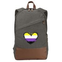 Non Binary Pride Design - Nonbinary Pride Cotton Canvas Backpack