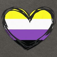 Non Binary Pride Design - Nonbinary Pride Cotton Canvas Backpack