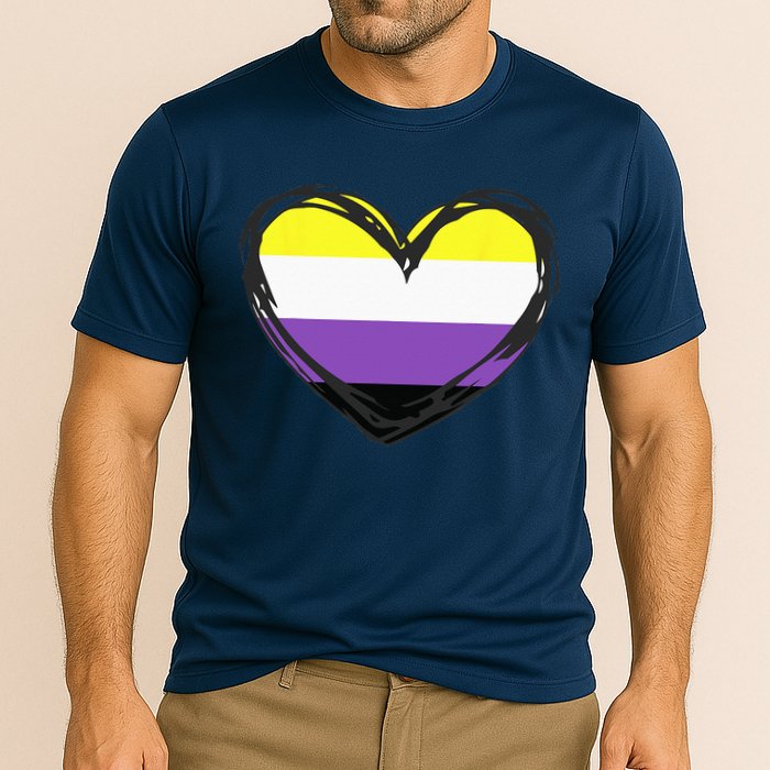 Non Binary Pride Design - Nonbinary Pride Cooling Performance Crew T-Shirt