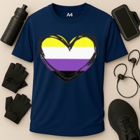 Non Binary Pride Design - Nonbinary Pride Cooling Performance Crew T-Shirt