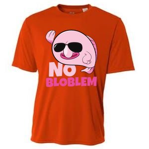 No Bloblem Problem Deep Sea Fish Sea Animal Blobfish Funny Gift Cooling Performance Crew T-Shirt