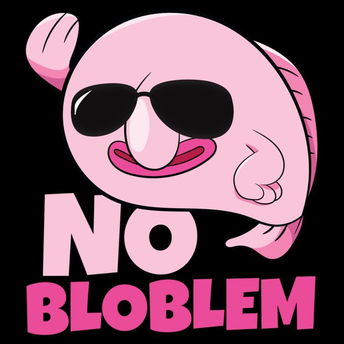 No Bloblem Problem Deep Sea Fish Sea Animal Blobfish Funny Gift Sustainable Bucket Hat