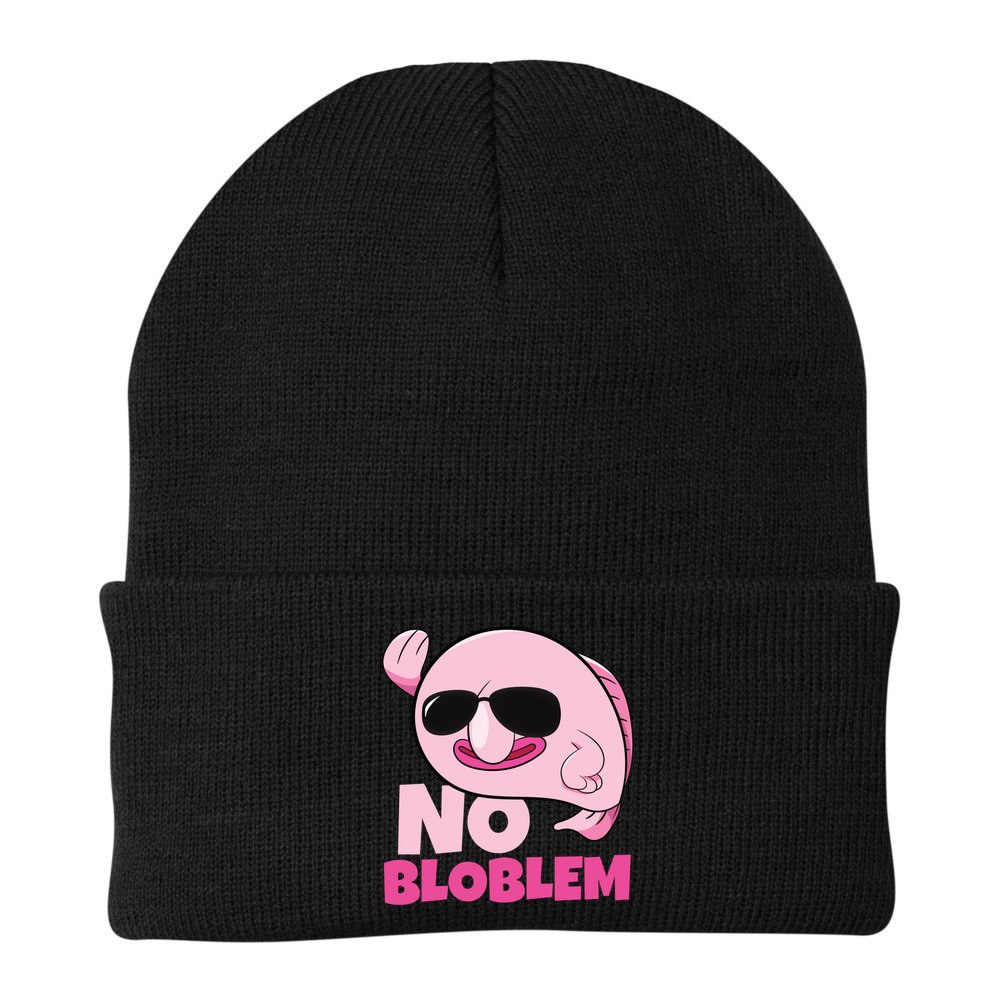 No Bloblem Problem Deep Sea Fish Sea Animal Blobfish Funny Gift Beanie