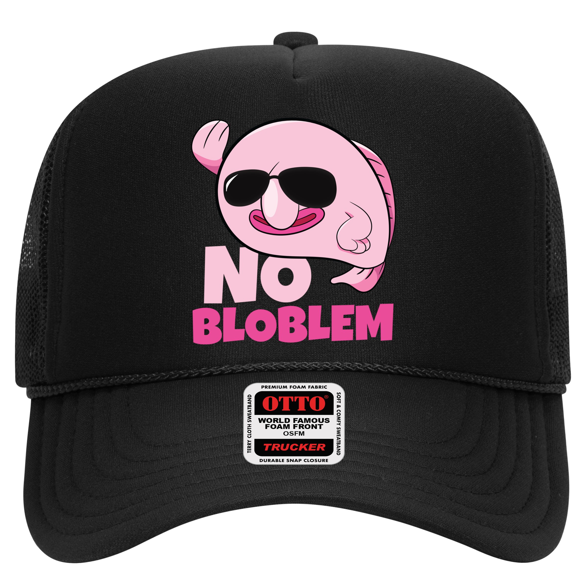 No Bloblem Problem Deep Sea Fish Sea Animal Blobfish Funny Gift Hat