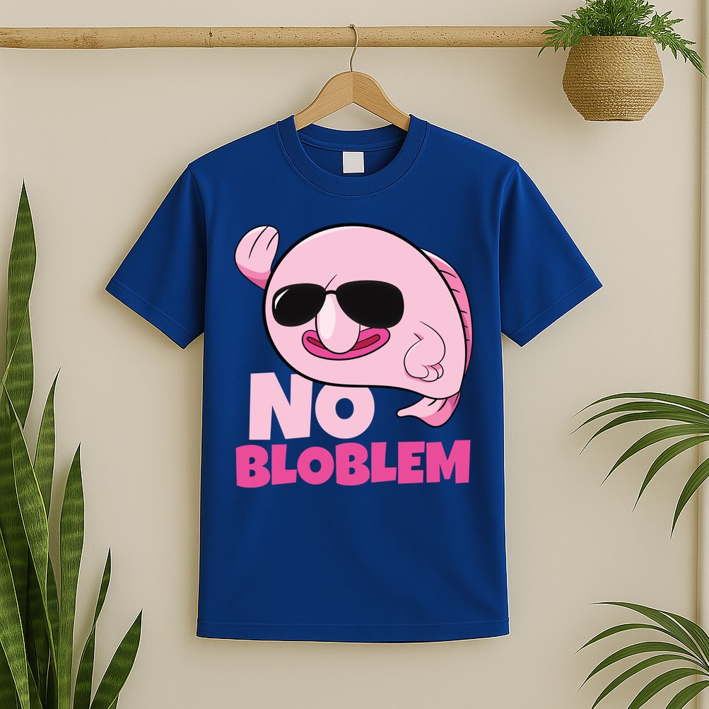 No Bloblem Problem Deep Sea Fish Sea Animal Blobfish Funny Gift T-Shirt