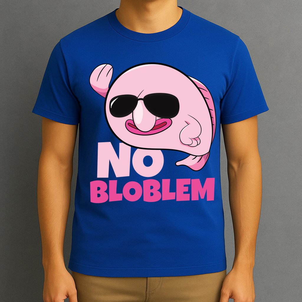 No Bloblem Problem Deep Sea Fish Sea Animal Blobfish Funny Gift T-Shirt
