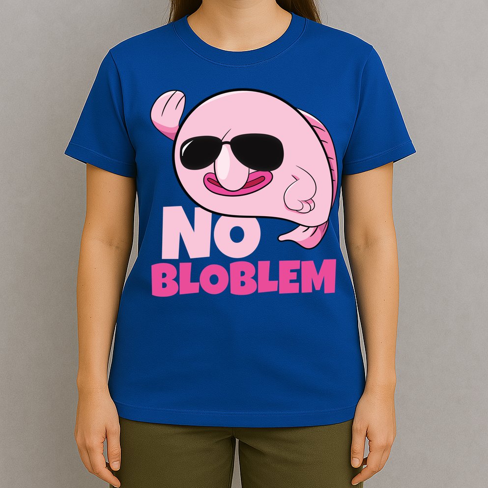 No Bloblem Problem Deep Sea Fish Sea Animal Blobfish Funny Gift T-Shirt