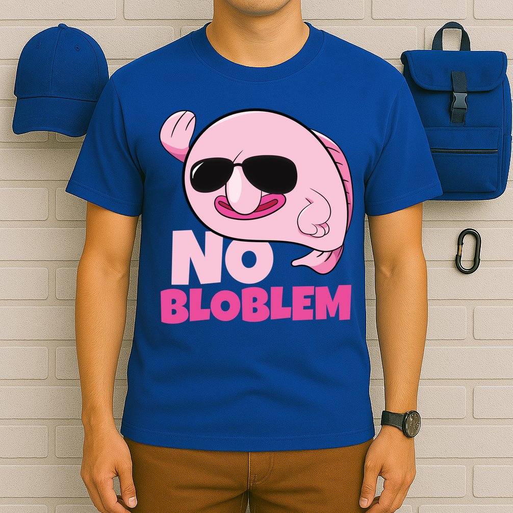 No Bloblem Problem Deep Sea Fish Sea Animal Blobfish Funny Gift T-Shirt