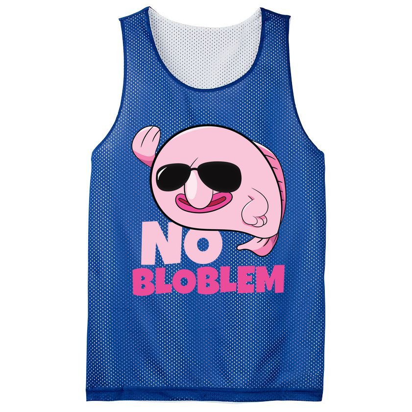 No Bloblem Problem Deep Sea Fish Sea Animal Blobfish Funny Gift Mesh Reversible Basketball Jersey Tank