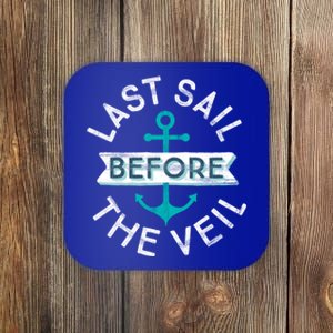 Nautical Bachelorette Party Gift Last Sail Before The Veil Gift Coaster