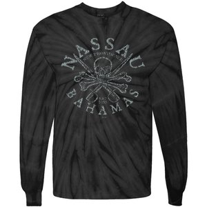 Nassau Bahamas Pirate Tie-Dye Long Sleeve Shirt