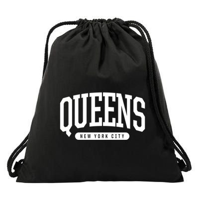 Nyc Borough Queens New York City Drawstring Bag