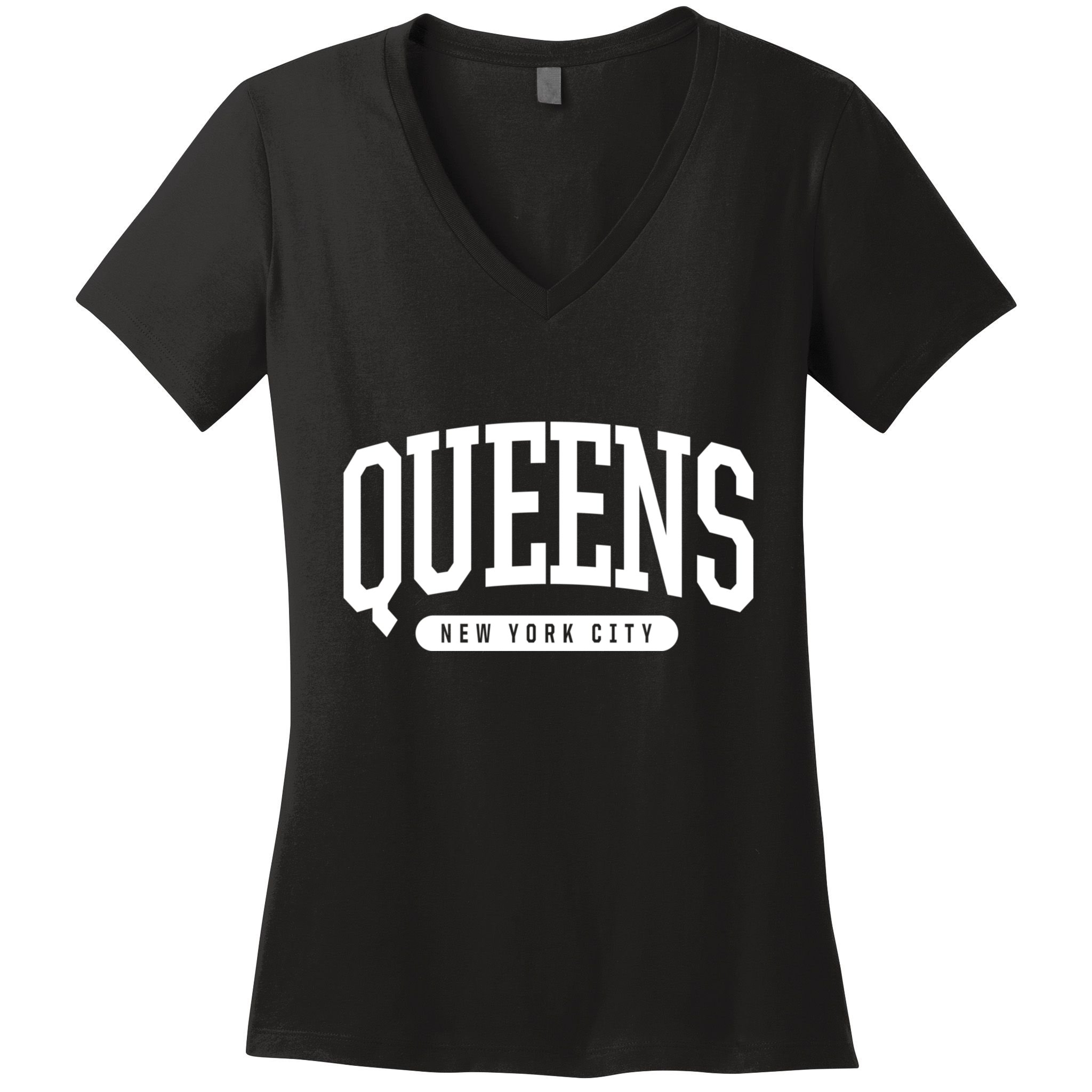 Nyc Borough Queens New York City Women's V-Neck T-Shirt