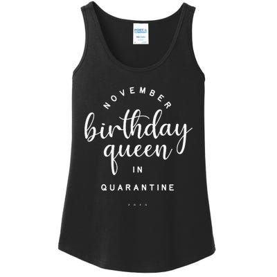 November Birthday Queen In Quarantine Social Distance Gift Ladies Essential Tank