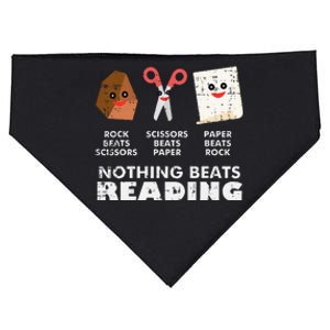 Nothing Beats Reading Book Librarian Across America USA-Made Doggie Bandana