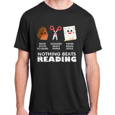 Nothing Beats Reading Book Librarian Across America Adult ChromaSoft Performance T-Shirt