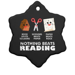 Nothing Beats Reading Book Librarian Across America Ceramic Star Ornament