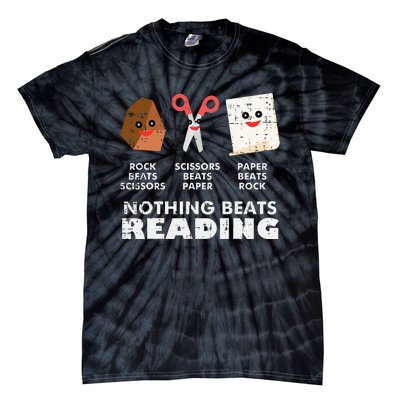 Nothing Beats Reading Book Librarian Across America Tie-Dye T-Shirt