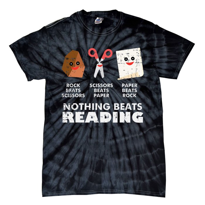 Nothing Beats Reading Book Librarian Across America Tie-Dye T-Shirt