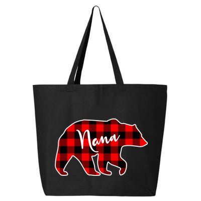 Nana Bear Red Plaid Matching Family Christmas Cool Gift 25L Jumbo Tote