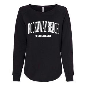 Nyc Borough Rockaway Beach Queens New York City Womens California Wash Sweatshirt