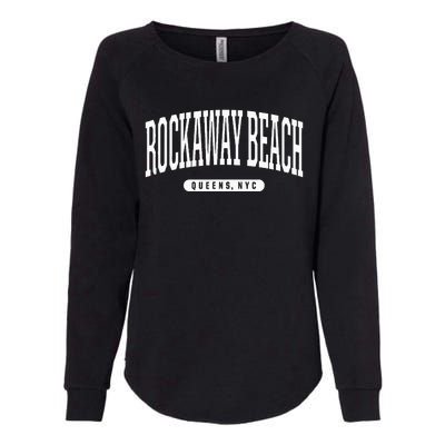 Nyc Borough Rockaway Beach Queens New York City Womens California Wash Sweatshirt