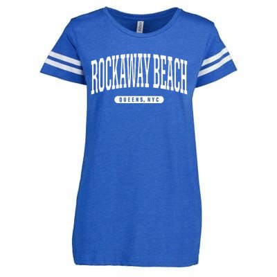 Nyc Borough Rockaway Beach Queens New York City Enza Ladies Jersey Football T-Shirt