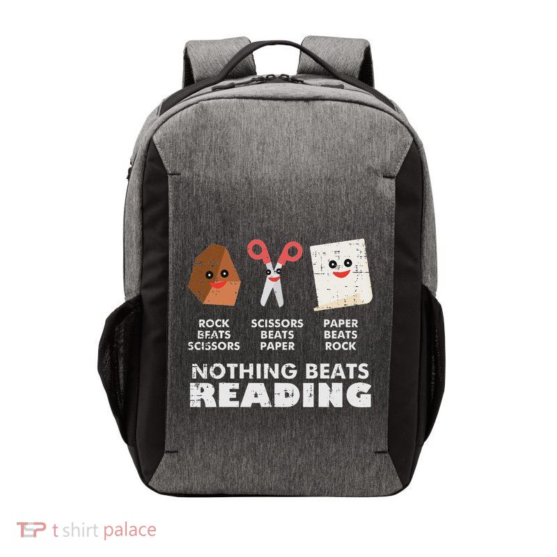 Nothing Beats Reading Book Librarian Vector Backpack