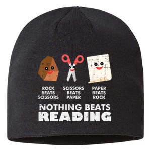 Nothing Beats Reading Book Librarian Across America Sustainable Beanie