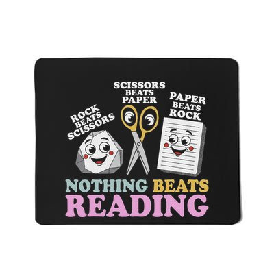 Nothing Beats Reading Rock Paper Scissors For Book Lovers Mousepad
