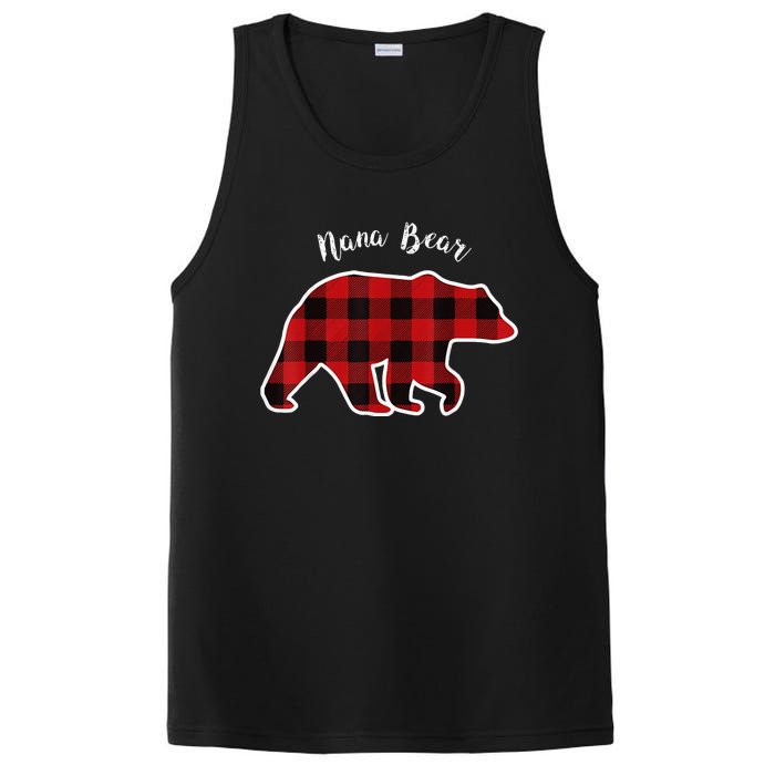 Nana Bear Red Plaid Christmas Pajama Family Grandma PosiCharge Competitor Tank