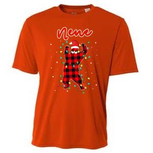 Nene Bear Red Buffalo Plaid Grandma Bear Pajama Xmas Gift Cooling Performance Crew T-Shirt