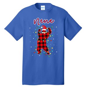 Nene Bear Red Buffalo Plaid Grandma Bear Pajama Xmas Gift Tall T-Shirt