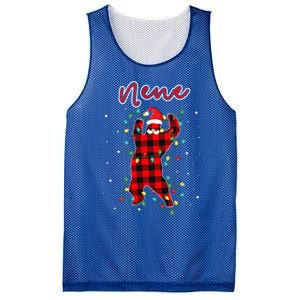 Nene Bear Red Buffalo Plaid Grandma Bear Pajama Xmas Gift Mesh Reversible Basketball Jersey Tank