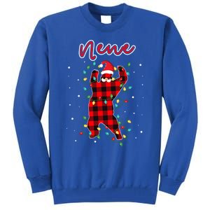 Nene Bear Red Buffalo Plaid Grandma Bear Pajama Xmas Gift Tall Sweatshirt