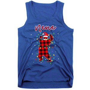 Nene Bear Red Buffalo Plaid Grandma Bear Pajama Xmas Gift Tank Top