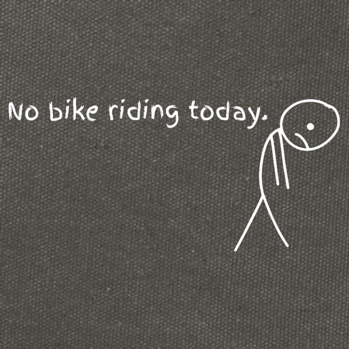 No Bike Riding Today Cotton Canvas Backpack