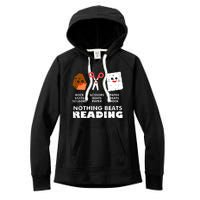 Nothing Beats Reading Book Librarian Across America Women's Fleece Hoodie