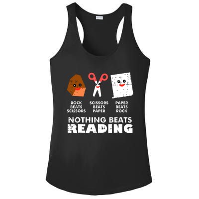 Nothing Beats Reading Book Librarian Across America Ladies PosiCharge Competitor Racerback Tank