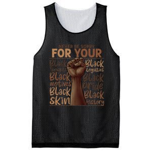 Never Be Sorry For Being Black History Juneteenth Gifts Mesh Reversible Basketball Jersey Tank