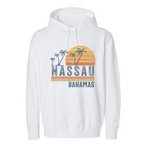 Nassau Bahamas Souvenir Vacation Travel Reminder Garment-Dyed Fleece Hoodie